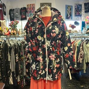 Nuage Women’s Waterproof Floral Trenchcoat Size Large